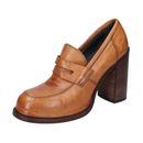 Women's Shoes MOMA 37 Eu Loafers Brown Leather EY568-37