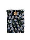 Embroidered Daisy Padded Kindle Paperwhite Sleeve E-Reader Pouch (Blue and Black)