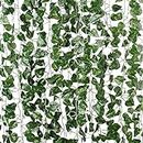 TIED RIBBONS Set of 6 Artificial Money Plant Leaves Creeper Garland for Decoration Wall Door Hanging Home Decor Balcony Kitchen Office Decorations Items (88 inch)