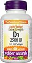 Webber Naturals Vitamin D3 2500 IU Extra Strength, 180 Softgels, For Healthy Bones, Teeth, and Helps Prevent Vitamin D Deficiency