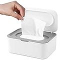 REDMART Wipes Dispenser, Perfect Pull Baby Wipes Holders, Sealing Design Wipe Container Keep Diaper Wipes Fresh, Dust proof Tissues Wipes Case for Home Office Car, Non-Slip (Gray)