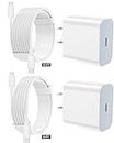 iPhone Charger Apple Charger,[Apple MFi Certified]2 Pack Apple Type C Wall Charger Block with 2 Pack [6FT&10FT] Long USB C to Lightning Cable for iPhone 14/13/12/12 Pro Max/11/Xs Max/XR/X,AirPods Pro