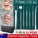 8PCS Dental Hygiene Tools Teeth Cleaning Kits Mirror Scraper Pick Scaler Tweezer