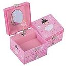TAOPU Girl's Musical Jewelry Box with Spinning Cute Ballerina Girl Music Box Jewel Storage Case for Girls