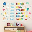 TOARTi Colorful Inspirational Quotes Wall Stickers for Bedrooms for Girls Boys,Positive Educational Wall Art Decal for Kids Wall Stickers Classroom Supplies ,Rainbow Motivational Wall Murals for Reading Corner Wall Decorations(40 pcs)