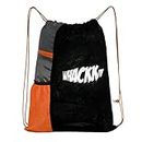 Whackk Joss 9L|Sports Bag|Swimming Equipment Bags|Netball Bags|Dry Bags|Drawstring Bag for Shoes & Clothes|Sports Gear|Accessory pocket |Gym Bag |Tuition Bag|1 Bottle Holder (Orange)