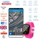 Smart Watch Bambini Impermeabile SOS GPS Telefonata Testo SIM Touch per Ragazzi Ragazze UK