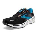 Brooks Men's Adrenaline GTS 22 Supportive Running Shoe - Black/Blue/Orange - 10 Medium