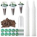 Grow Sponges Seed Pod Kit, 200PCS Reusable Hydroponic Pods Kit Seed Starter Pods Plant Pod Kit Grow Kit for Hydroponics Hydroponics Garden Accessories for Growing System Compatible Indoor Outdoor