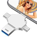 Photo Stick USB Flash Drive AOIRHLA 512GB Memory Stick USB 3.0 High Speed Thumb Drives Portable Mini Jump Drive Storage Device External Storage for Smartphone/Laptop/PC/Android