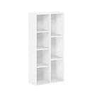 Furinno Luder Bookcase / Book / Storage , 7-Cube, White
