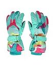 Hiheart Girls Winter Ski Gloves Waterproof Outdoor Thicken Glove Camo 3-6 Years