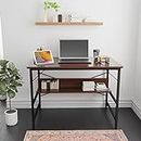 FURLAY Office Desk and Table (Ark - Acacia), Wood, Wood, Brown