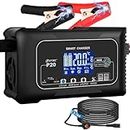 HTRC 20A Car Battery Charger 12V/24V, Battery Maintainer, Trickle Charger and Battery Desulfator with LCD Screen for Boat, SUV, Motorcycle/LITHIUM, LiFePO4 and Lead-Acid(AGM, GEL, MF, EFB, SLA, WET)