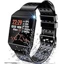 Smart Watch Compatible with iPhone and Android Phones, IP67 Waterproof, Ultra-Long Battery Life, Fitness Tracker Watch with Pedometer Heart Rate Monitor Sleep Tracker, smartwatch for Men Women Kids