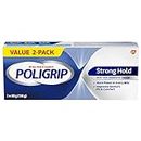 POLIGRIP Strong Hold Denture Adhesive Cream, 2 Pack