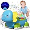 JQLM Baby Toys 6 to 12 Months, Musical Elephant Crawling Baby Toys for 12-18 Months, Early Learning Educational Toy with Light & Sound, Birthday Toy for Infant Toddler Boy Girl 1-2 Year Old