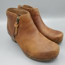 Dansko Max Ankle Boot Bootie Women size 37 US 6.5 Brown Leather