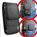 scozzi Mobile Phone Belt Pouch Holster (XL) Loop Cover Case Clip Cell Nylon Universal eg compatible with Samsung S23 S22 S21 S20 A54 A53 für iPhone 15 14 13 12 11 XR FE Plus Ultra Mini Lite Pro