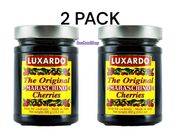 2 PK ORIGINAL Luxardo Gourmet Maraschino Cherries 400g Jar, Vegan & Kosher