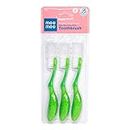 Mee Mee Baby manual Toothbrush for kids(Pack of 3) (Easy Grip, Green)