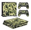 Fox Micro®PS4 Pro Console Camo Army Skin Decal Vinal Sticker & 2 Controller Decal Vinyl Protective Covers Stickers for PlayStation 4 Pro