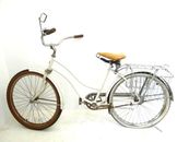 Vintage White Huffy Roadside Cruiser Street Bike Bicycle Cycle with Basket Parts