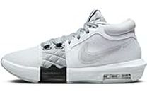 NIKE Men's Sneaker Three Quarters Tall, White Black Light Smoke Grey, 8.5