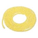 MECCANIXITY 2.5 Yard 6mm Glitter Sequins Rope Sequins Rhinestone Tube Cord for DIY Wedding Dresses Costume Clothing Shoes Jewelry Accessory Yellow