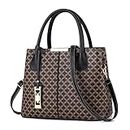 ACNCN Women Handbags Ladies Top Handle Bag Tote Bag Satchel Shoulder PU Leather Top Handle Bag Black(Black)
