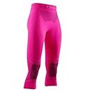 X-Bionic Energizer 4.0 Women's Trousers 3/4 Length, Womens, Pants, NG-YP07W19W-P005-L, Neon Flamingo/Anthracite., L