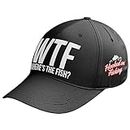 Fishing Gifts for Men - Fishing Hat - WTF Wheres The Fish Fishing Baseball Cap Hat Mens Funny Fishing Tackle, Black, One size