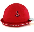 BABY HAT Kids Toddler Bucket Hat/Sun Red Soft Cotton 44cm NWT Outdoor Sun Hat