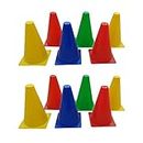 SNC Agility Marker Plastic Cones for Soccer, Cricket, Training Traffic Cone |Cricket Track and Field Sports and Outdoor Agility Training (6 inch in Height) (6)