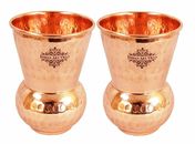 Hammered Copper Glass Tumbler Drinkware & Serveware Set 300 ml Each Set Of 2
