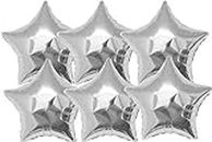 SmartEdge Silver Star Foil Balloons 5 inch for Birthday/Anniversary/Wedding Party/Christmas Decoration(Pack of 20)