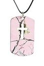 Realtree AP Pink Camouflage Cross Dog Tag Necklace Pendant Jewelry Hunting Prayer Religious Cross Necklace Made in USA, Leather Cord, Steel, No Gemstone