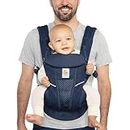 Ergobaby All Carry Positions Breathable Mesh Baby Carrier with Enhanced Lumbar Support & Airflow (7-45 Lb), Omni Breeze, Midnight Blue