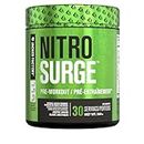 NITROSURGE Pre Workout Supplement - Endless Energy, Instant Strength Gains, Clear Focus, Intense Pumps - Nitric Oxide Booster & Preworkout Powder with Beta Alanine - 30 Servings, Arctic White