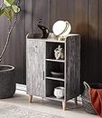 OBERICOL Sideboard, Modern Kitchen Cabinet, Wood Console Table with One Drawer, One Door and Adjustable Shelves (Accent Grey)