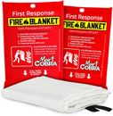 Fire Blanket for Home Safety x2 Emergency Fire Blanket for Kitchen Fiberglass Fi