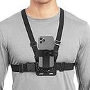 Adofys Mobile Phone Chest Strap Mount GoPro Chest Harness Holder for VLOG/POV Compatible with All Cell Phones and GoPro Hero 9, 8, 7, 6, 5,OSMO Action, AKASO and Other Action Camera