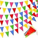 Annhao 120 Flags 165 Feet Bunting Banner Multicolor Nylon Triangle Flags Bunting Indoor Outdoor Waterproof Reusable Party Decorations Bunting Wedding Birthday Party Garden Home Festival Decoration
