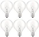SerBion 25 Watt Wax Warmer Bulbs for Full Size Scentsy Warmer, 6 Pack E12 Base Wax Bulb, Dimmable Warm 110 to 130 Volts