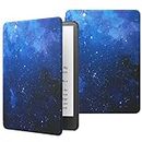 MoKo Case for 6.8" Kindle Paperwhite (11th Generation-2021) and Kindle Paperwhite Signature Edition, Lightweight Shell Cover with Auto Wake/Sleep for Kindle Paperwhite 2021 E-Reader, Blue Starry Sky