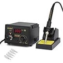 MMOBIEL Soldering Station Yihua 937D - Soldering Station 40W - Incl. Soldering Iron Holder, 5 Pcs Soldering Tips and Holder with Sponge - Hot Air Rework Station