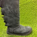 Ugg Bailey Bow Tall II Womens Size 9 Black Classic Outdoor Sheepskin Boots 3388