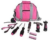 Ladies Pink Tool Kit Tool Bag DIY Set Includes Pink Hammer, Pink Pliers, Pink Screwdrivers in Pink Carry Case 25pcs