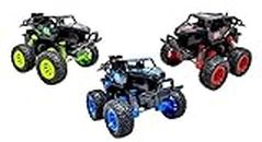 Jack Royal Mini Monster Truck Toy - Friction Power Push and Go Crawling Rock Crawler Toy Vehicles for Kids (2 Combo) Color May Vary