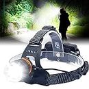 Rechargeable Headlamp Led Headlamp Strong Light Head Lamp Super Bright 90000 Lumens with XHP70 LED Chip Motion Sensor 4 Modes 5200mAh Battery Waterproof for Camping Running Fishing Gifts for Men
